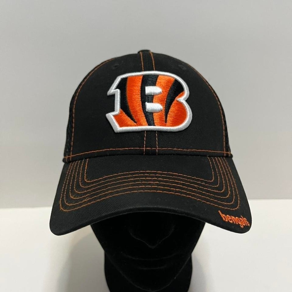 New Era 39Thirty Cincinnati Bengals Stretch‎ Fit Hat Black Orange S/M NFL Cap